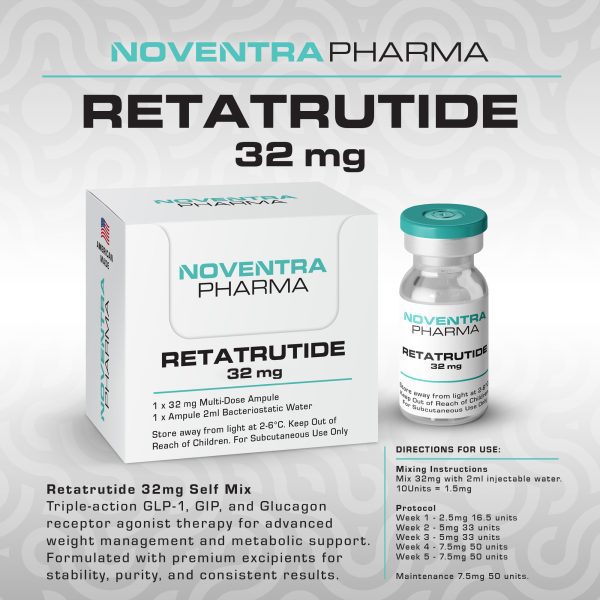 Noventra Pharma Retatrutide 32mg Self-Mix Vial | Advanced Weight Loss Peptide SA
